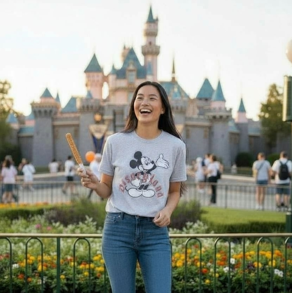 Disneyland Authentic Gray T-Shirt with Mickey Mouse